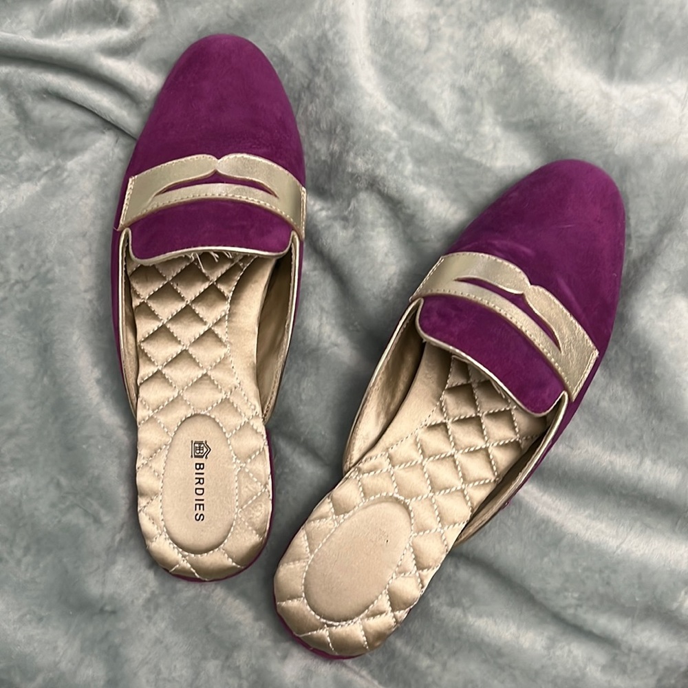 Purple Birdies Phoebe Slides